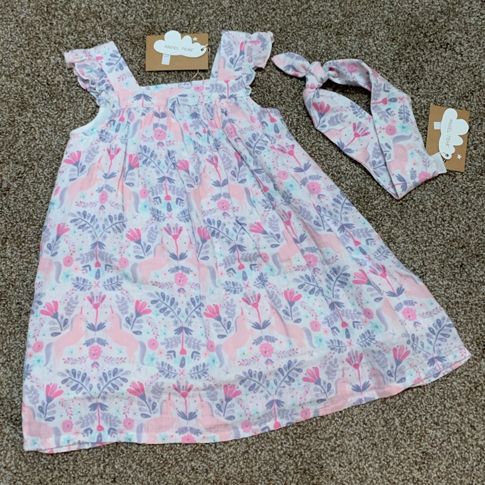 Angel Dear Unicorn Muslim Dress & Headband